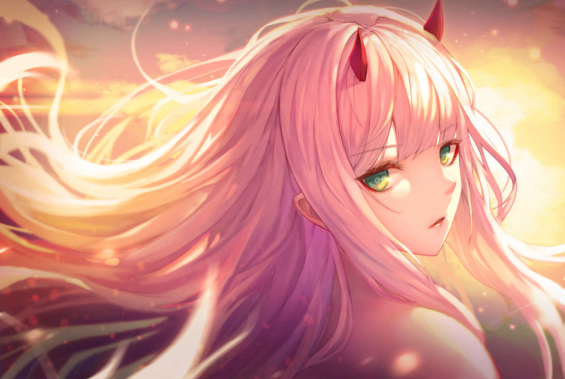 Stunning Zero Two Aesthetic Background