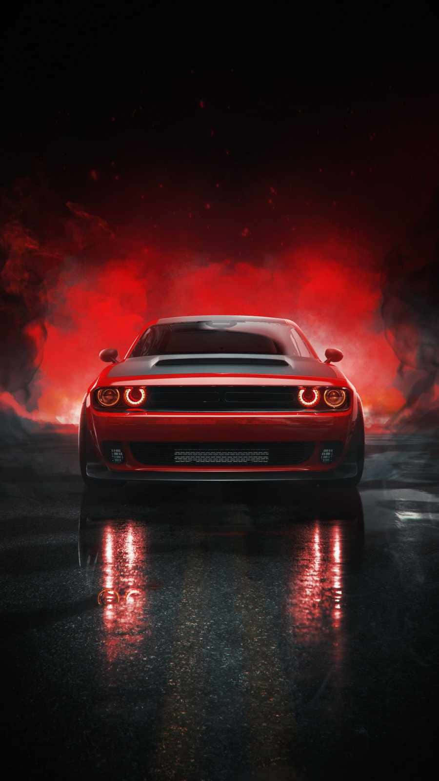 Style Meets Speed With The Hellcat Iphone Background