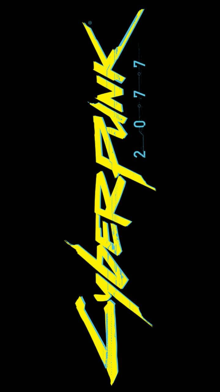 Stylised Game Title Cyberpunk 2077 Iphone Background
