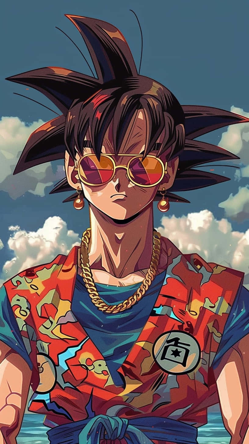 Stylish Anime Character Gucci Outfit Background