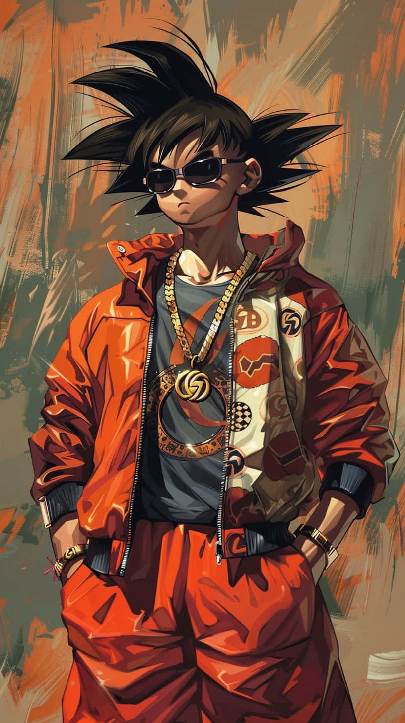 Stylish Anime Characterin Designer Outfit Background