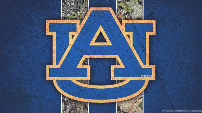 Stylish Auburn Football Logo Background