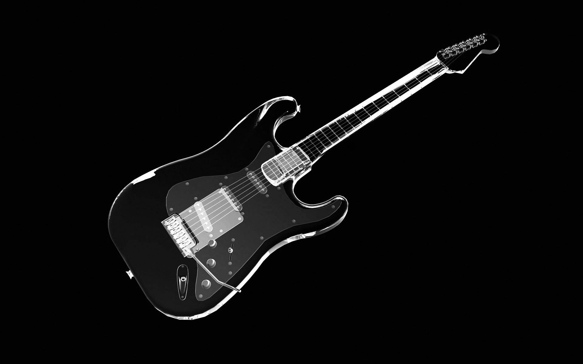 Stylish Black Electric Guitar