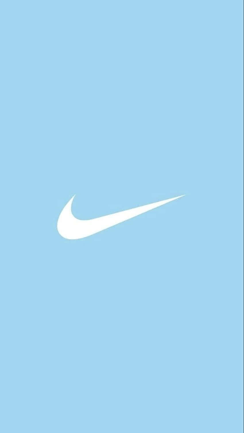 Stylish Blue Nike Sneakers Background