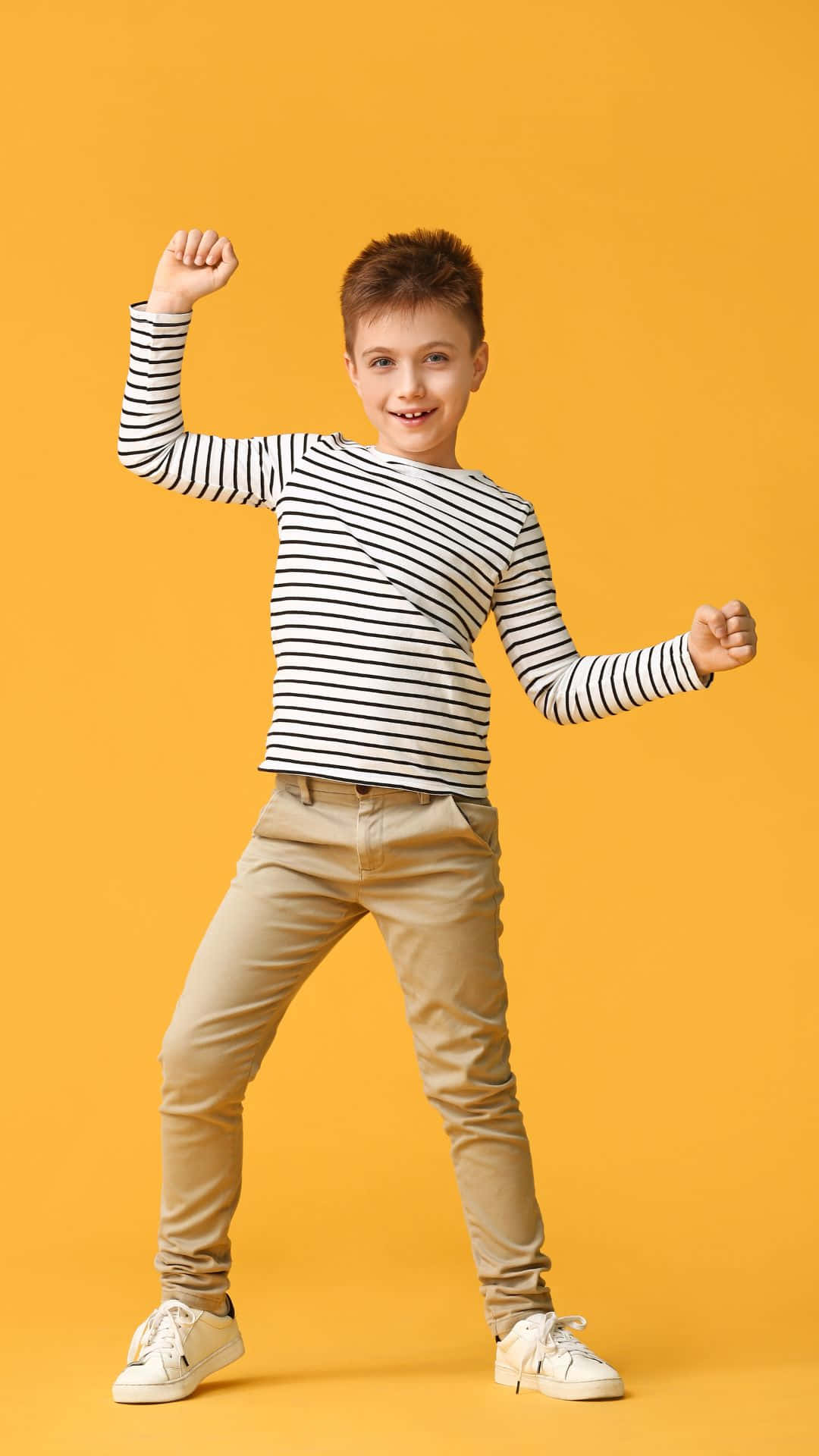 Stylish Boy On Yellow Background Background