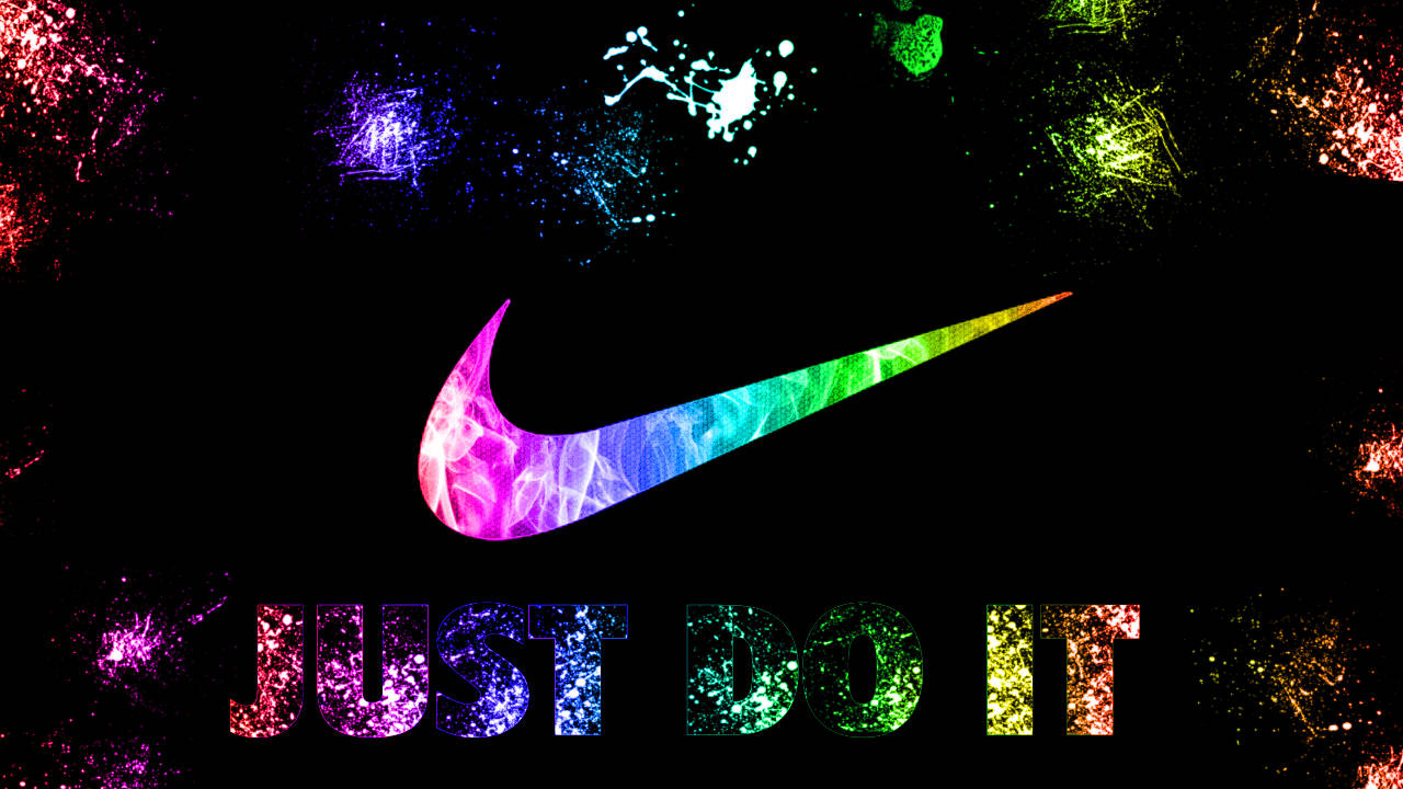 Stylish Cool Nike Sneakers On Abstract Background Background