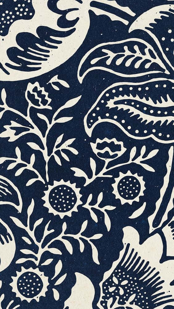 Stylish Dark Blue Pattern Wallpaper Background