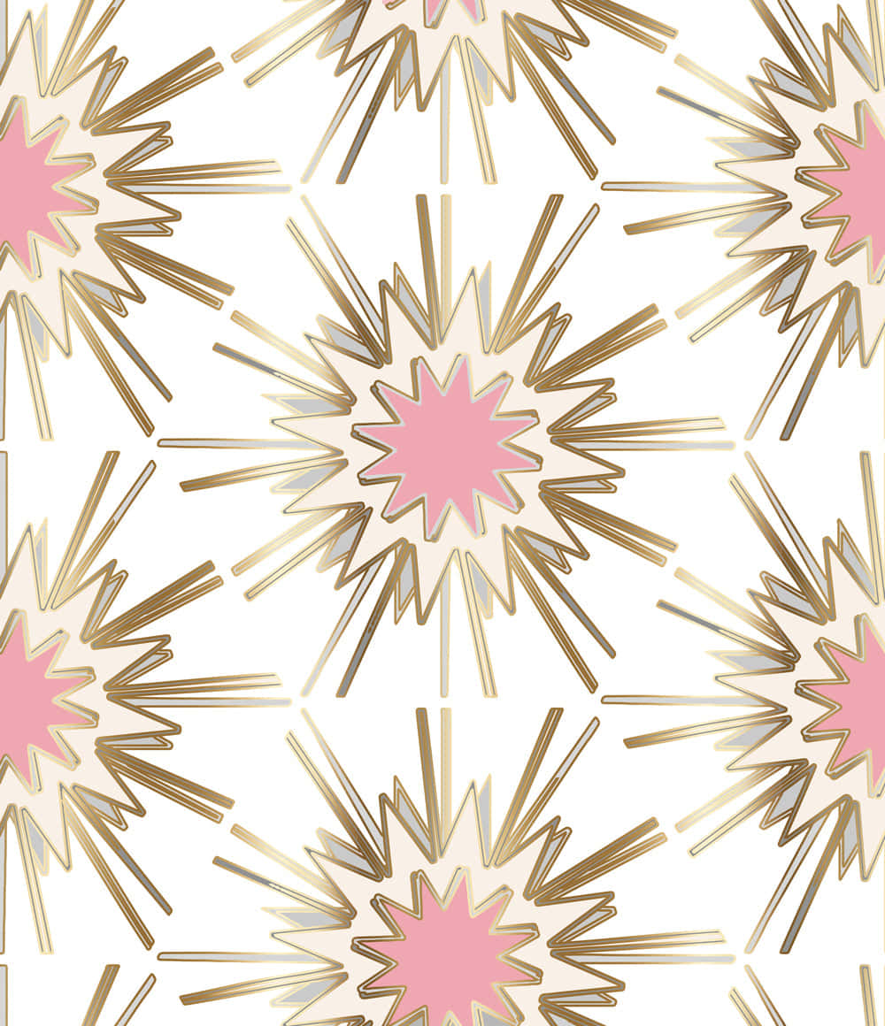 Stylish Elegance Of Pink And Gold Background