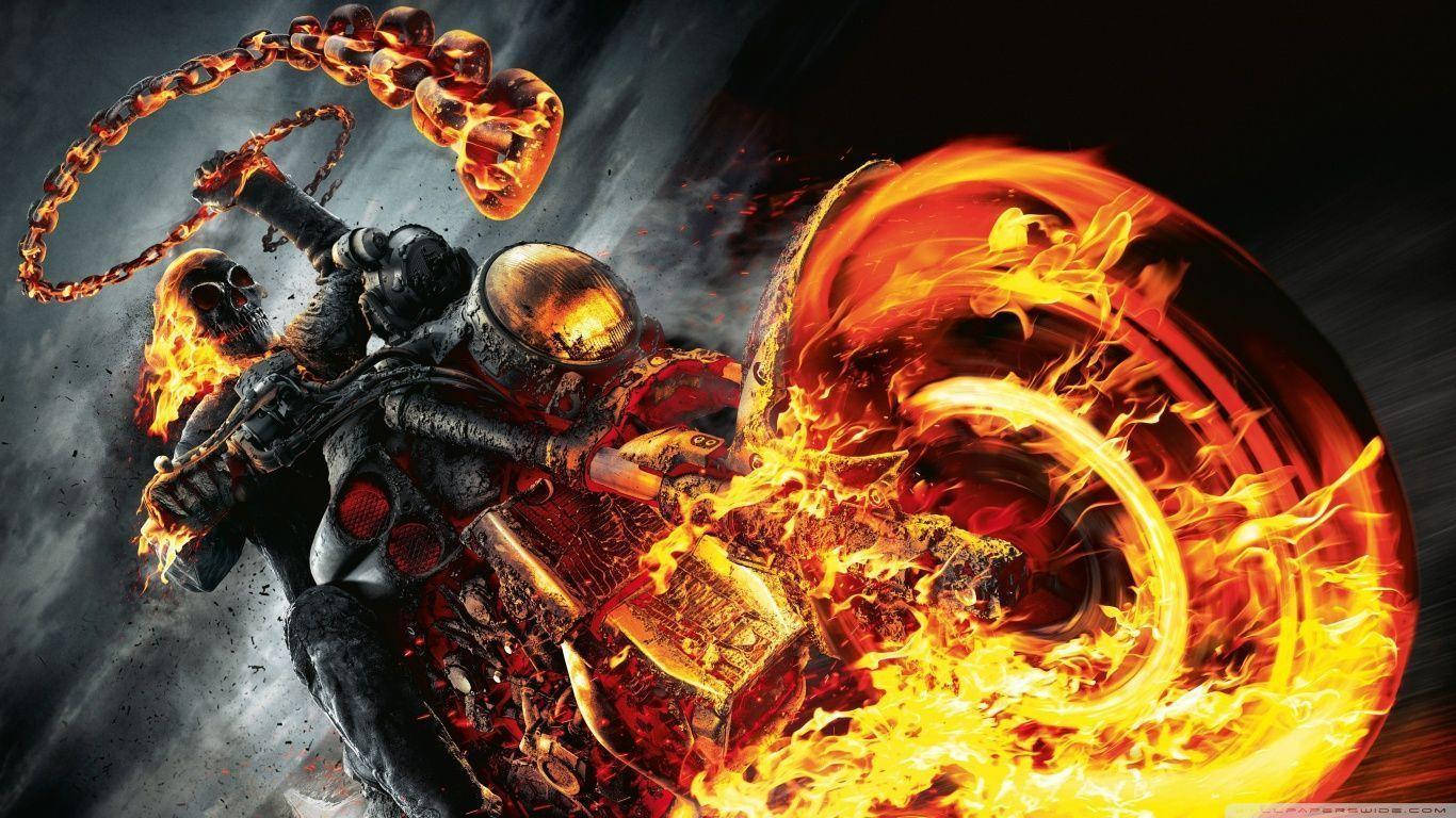 Stylish Ghost Rider Art Background
