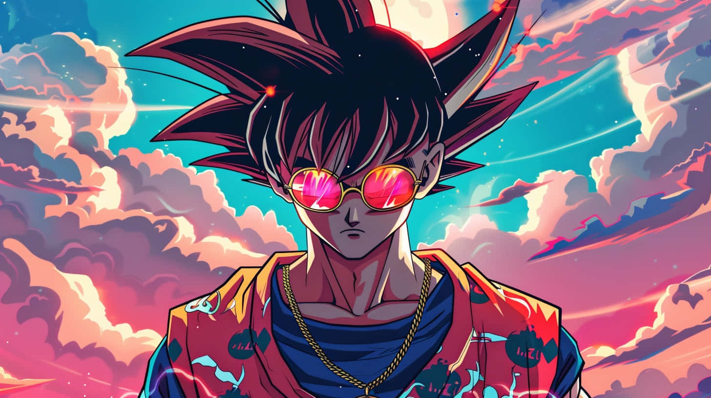 Stylish Goku With Sunglasses