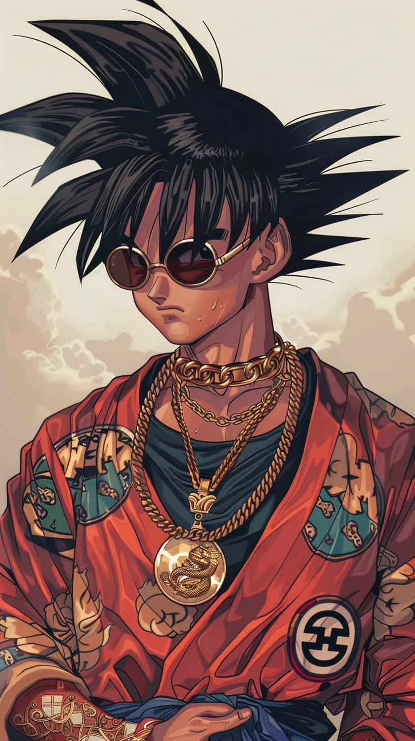Stylish Gokuin Gucci Kimono Background
