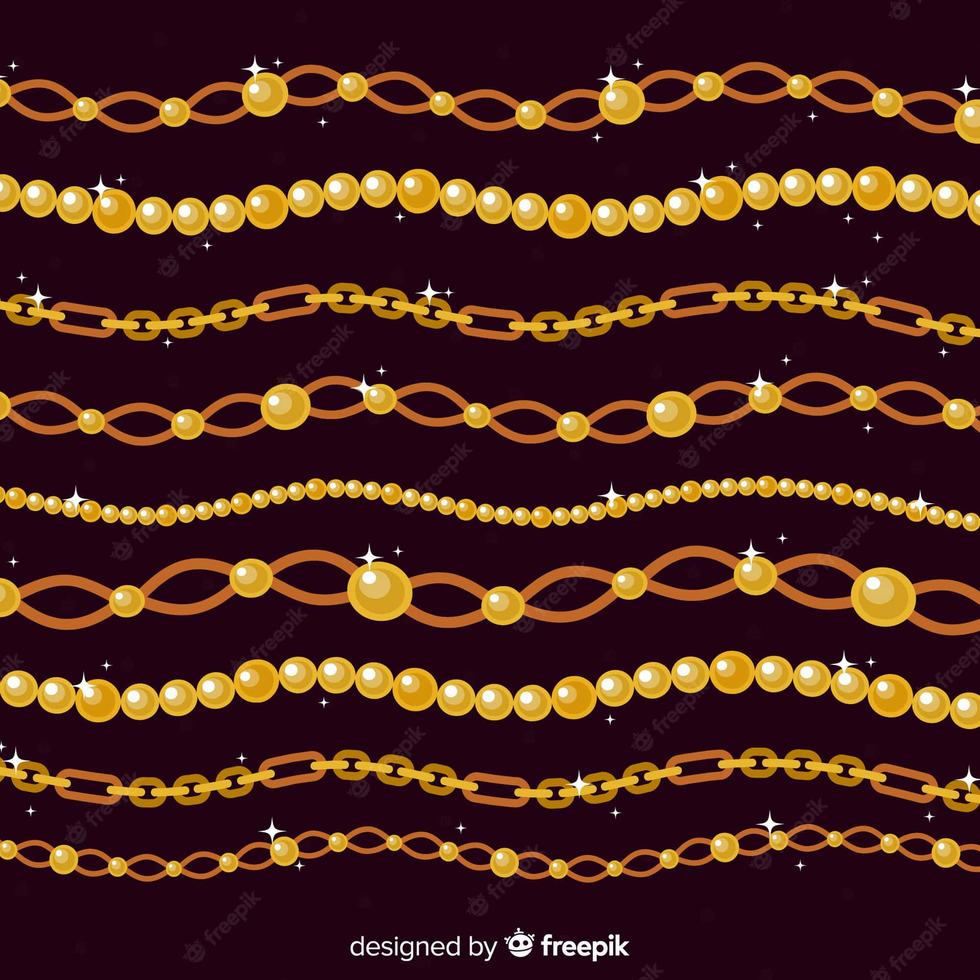 Stylish Gold Chain For Adornment Background