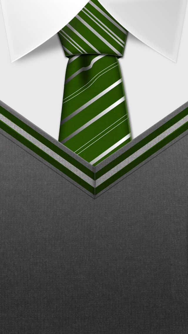 Stylish Green Tieand Suit Illustration Background