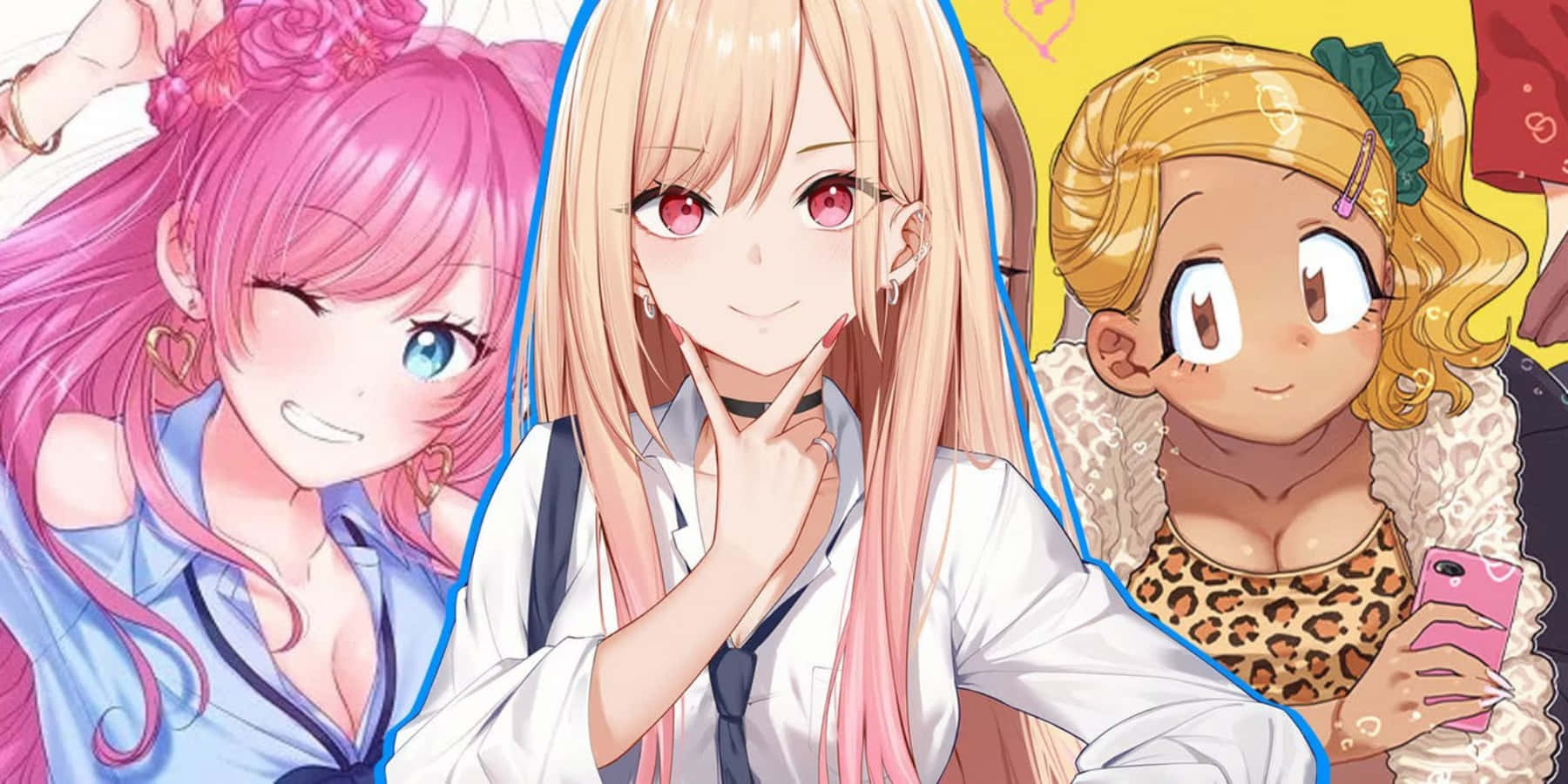 Stylish Gyaru Girl Posing In Chic Outfit Background
