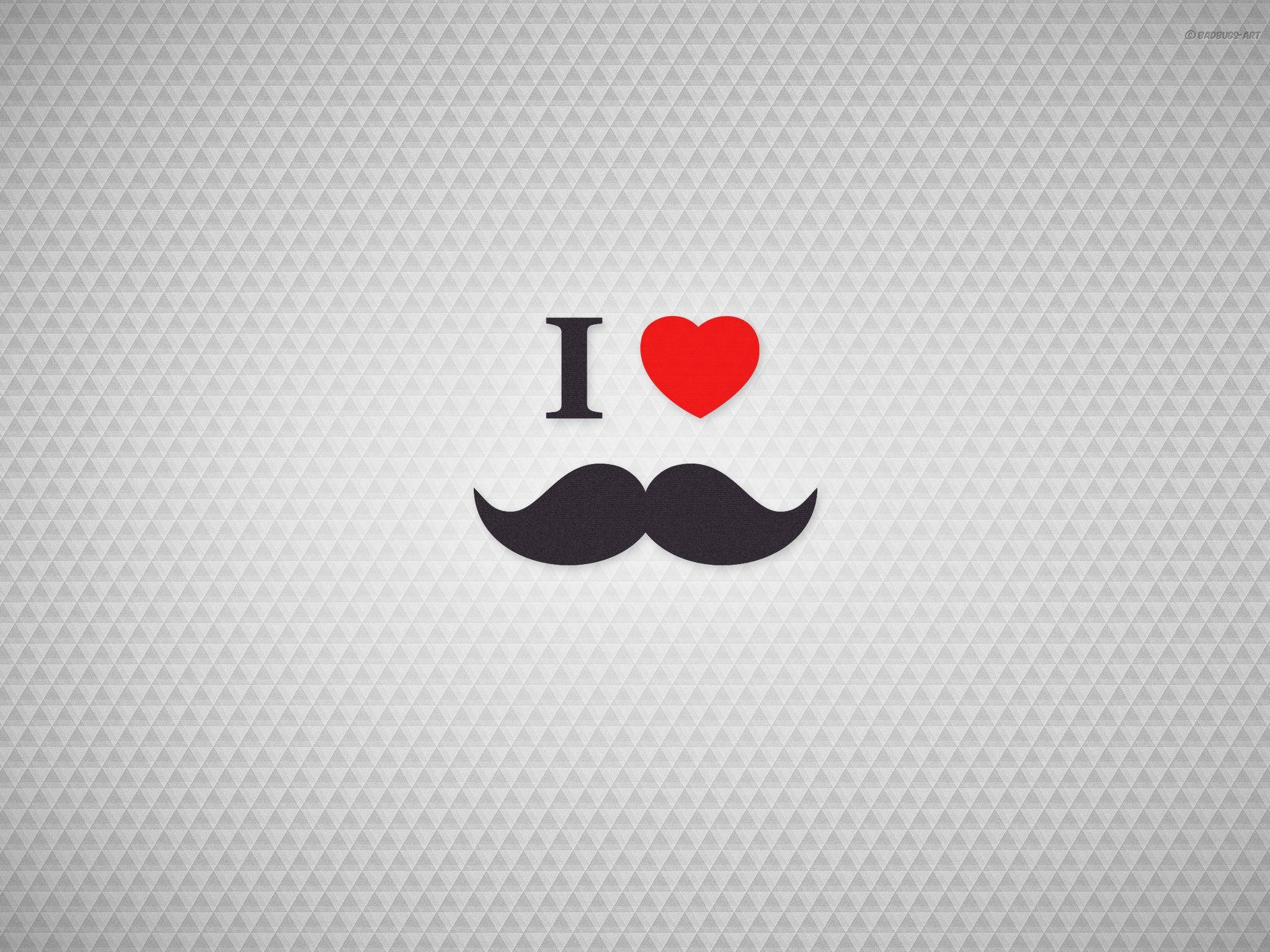 Stylish Hipster Beard Logo Vector Art Background