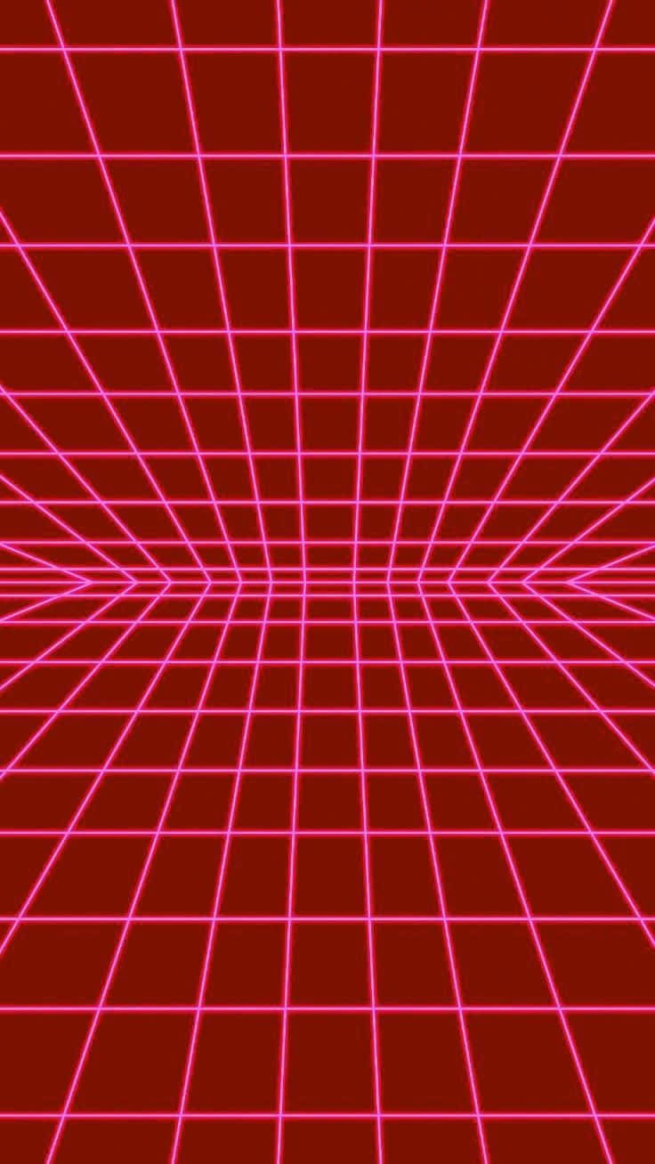 Stylish Iphone Wallpaper Featuring A Geometric Grid Of Interlocking White And Black Shapes Background