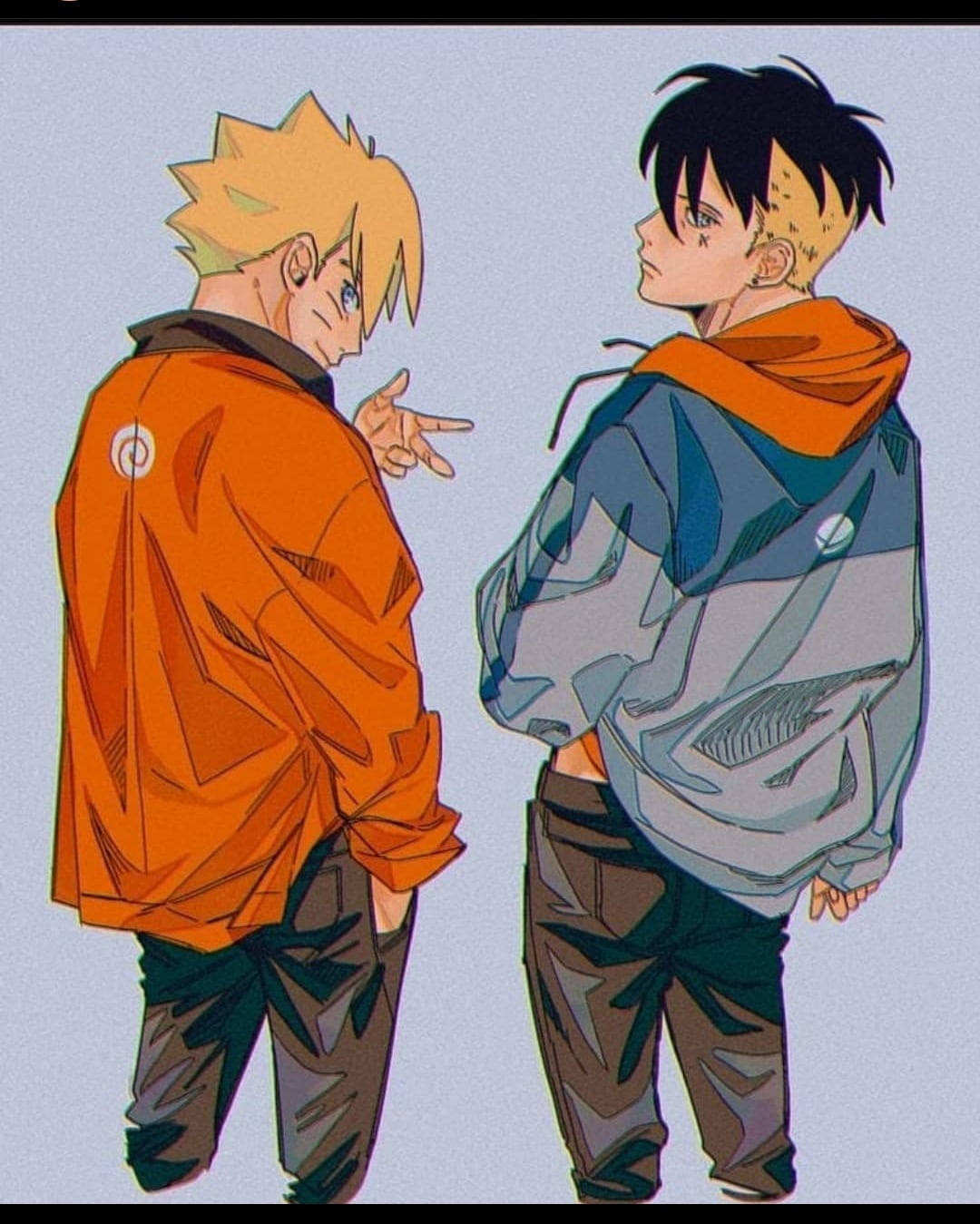 Stylish Kawaki And Boruto Background