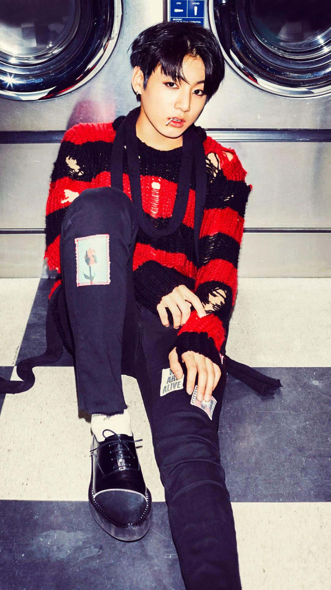 Stylish Laundromat Photoshoot