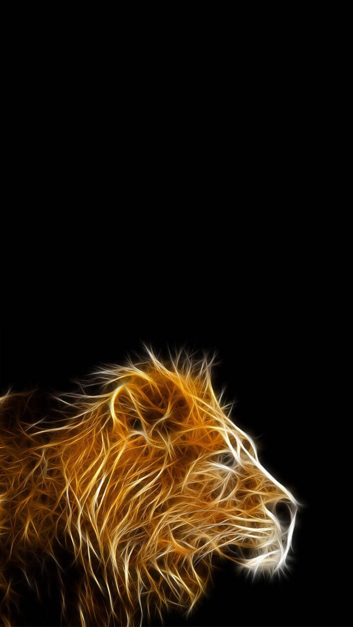 Stylish Lion Art Background