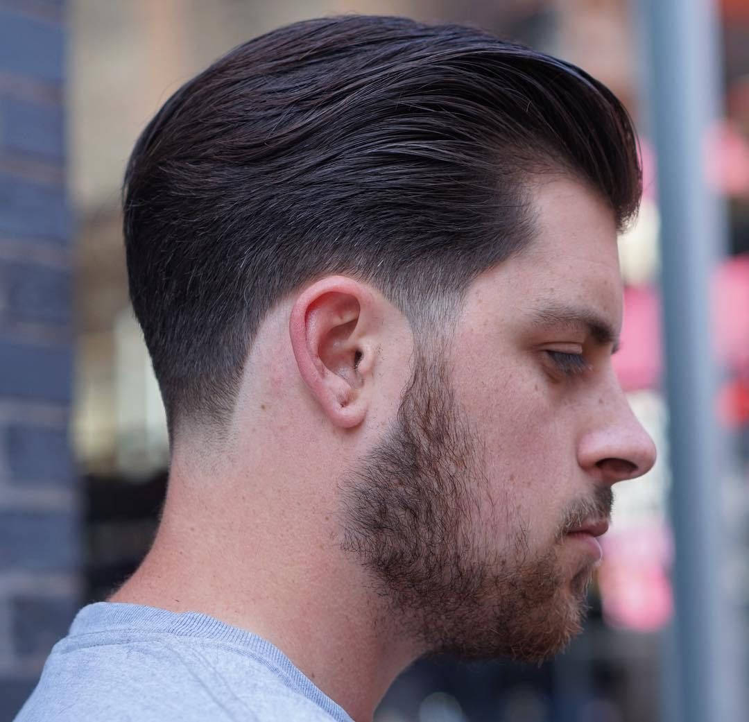 Stylish Men's Taper Fade Haircut Background