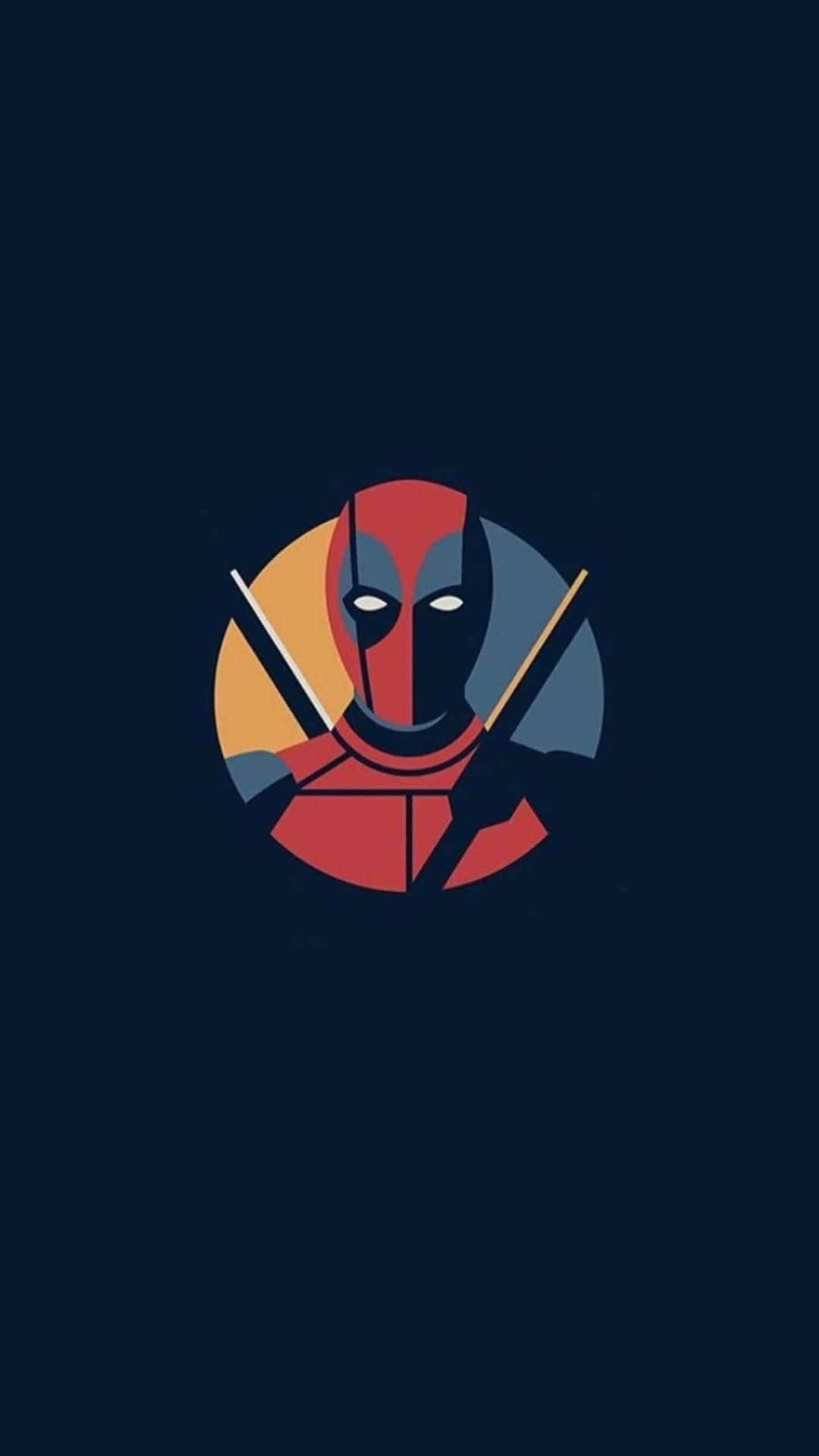 Stylish Minimalist Deadpool Logo Background