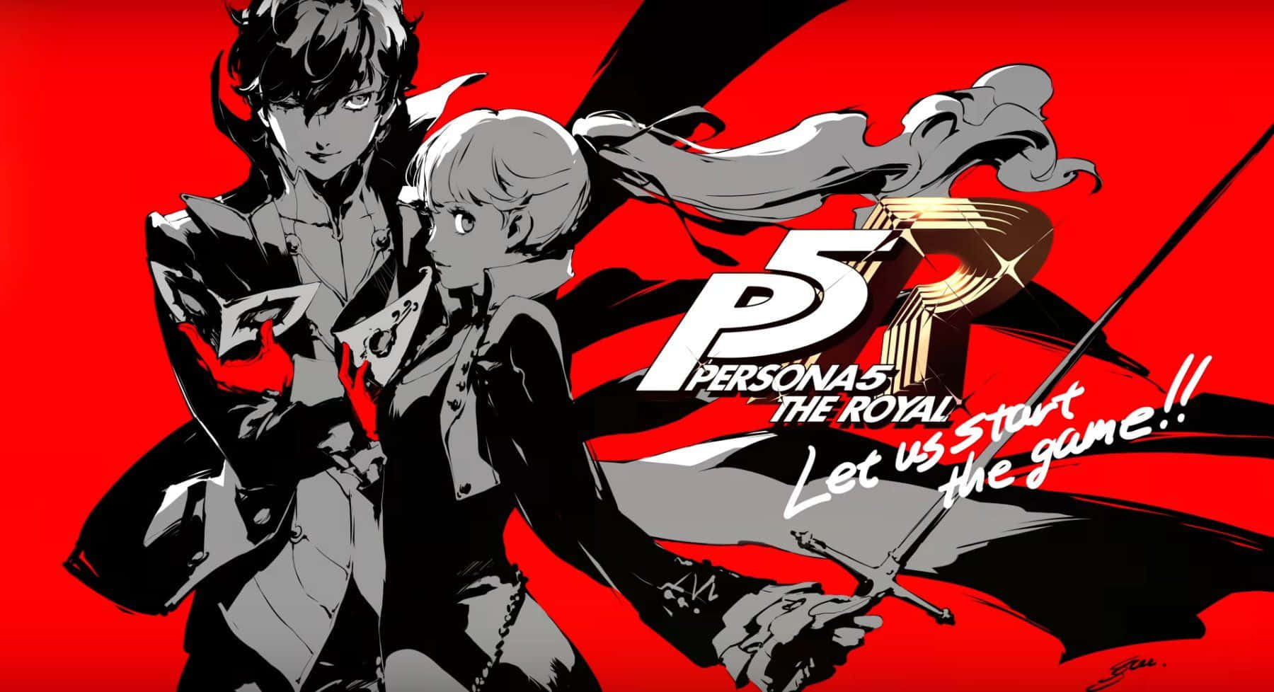 Stylish Persona 5 Logo Background
