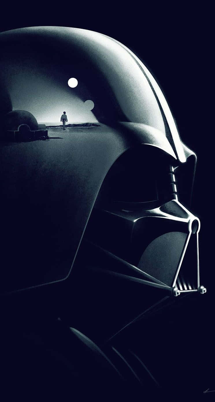 Stylish Protection For Your Iphone In The Shape Of The Notorious Darth Vader Background