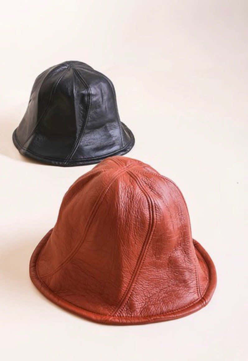 Stylish Red Hat With A Black Ribbon Background