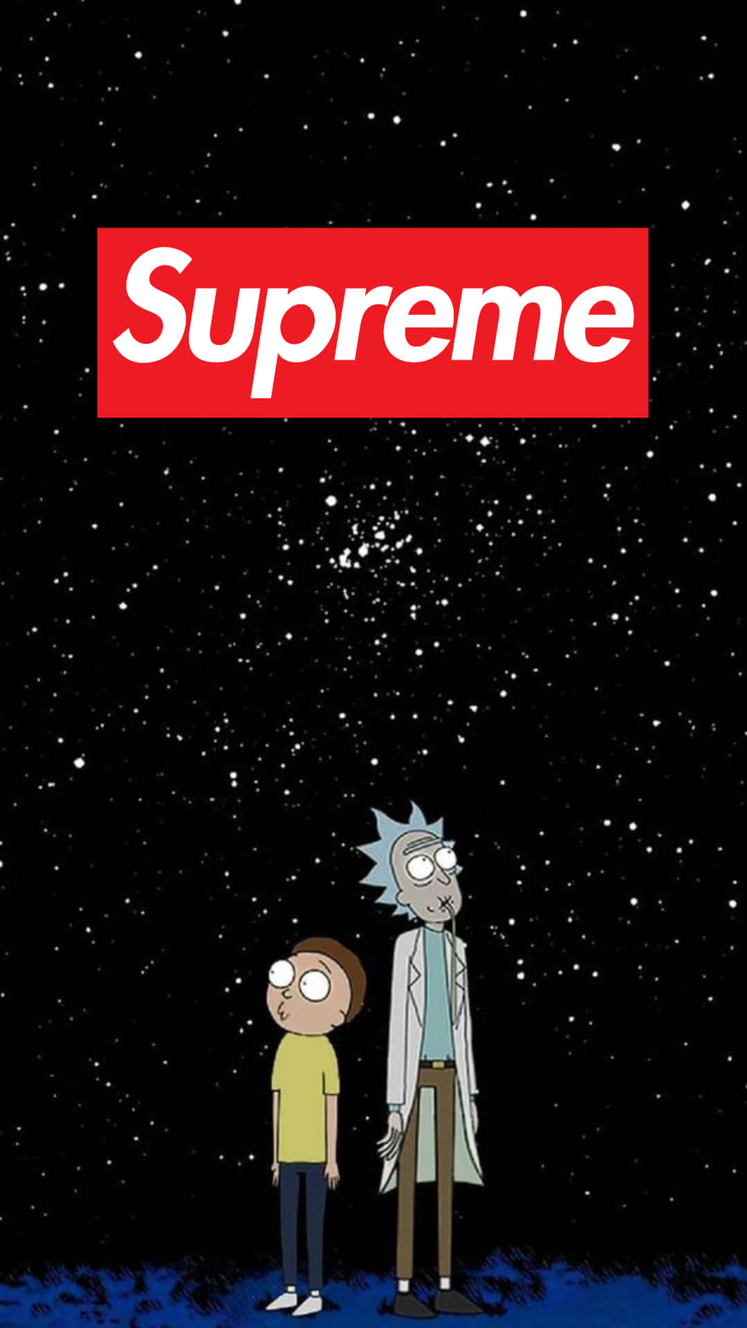 Stylish Rick And Morty Supreme Merchandise Background