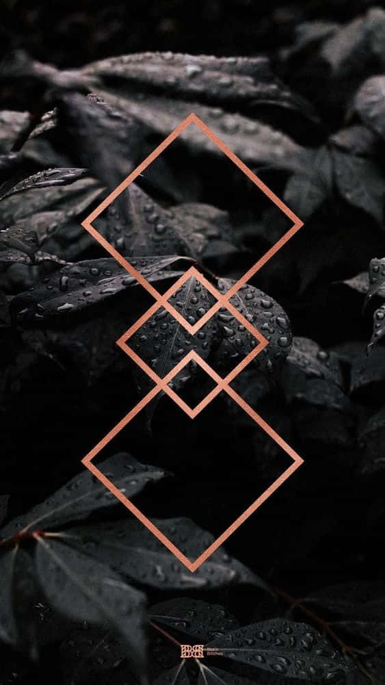 Stylish Rose Gold And Black Checkered Pattern