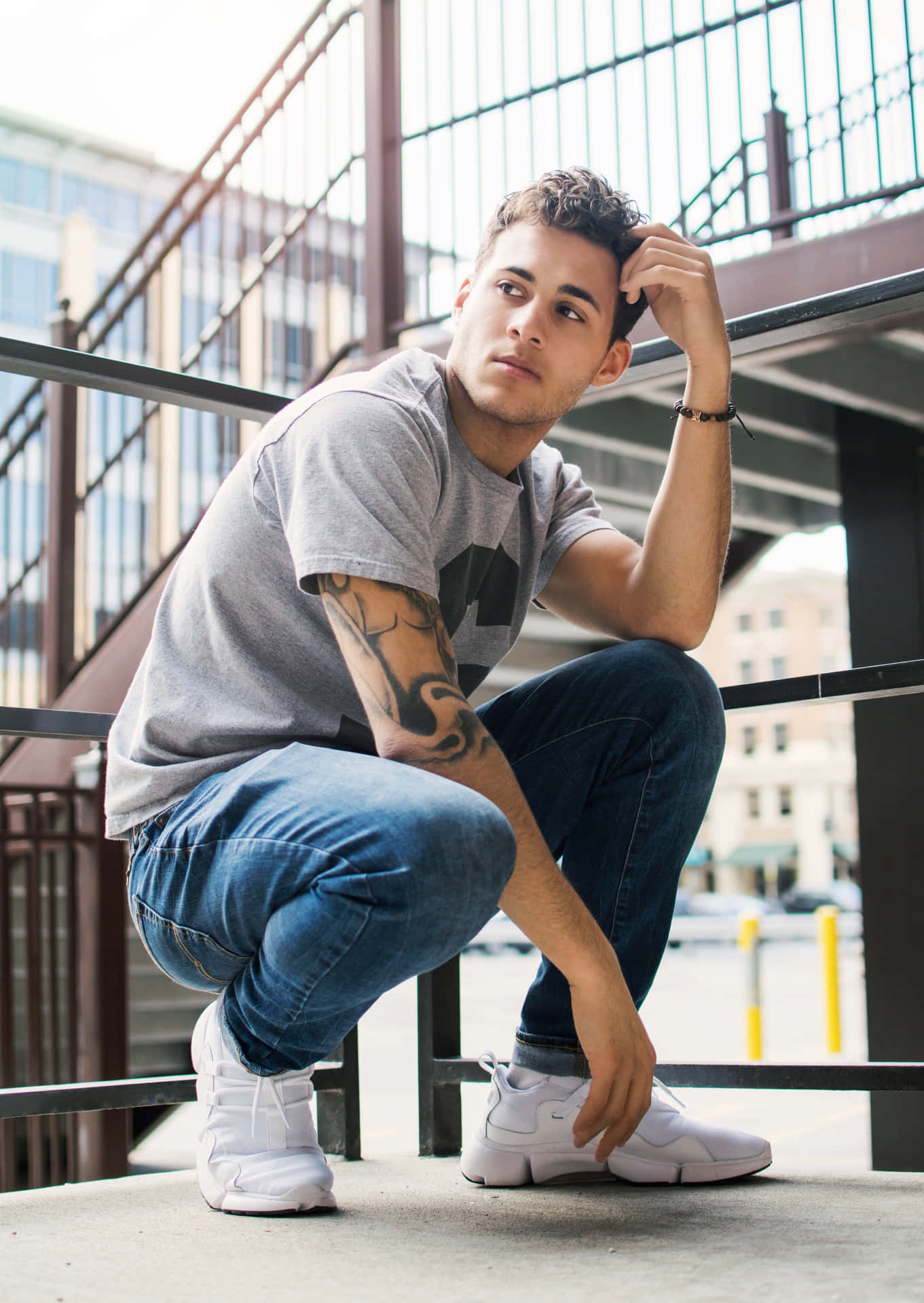 Stylish Skater Guy Embracing The Outdoor Life