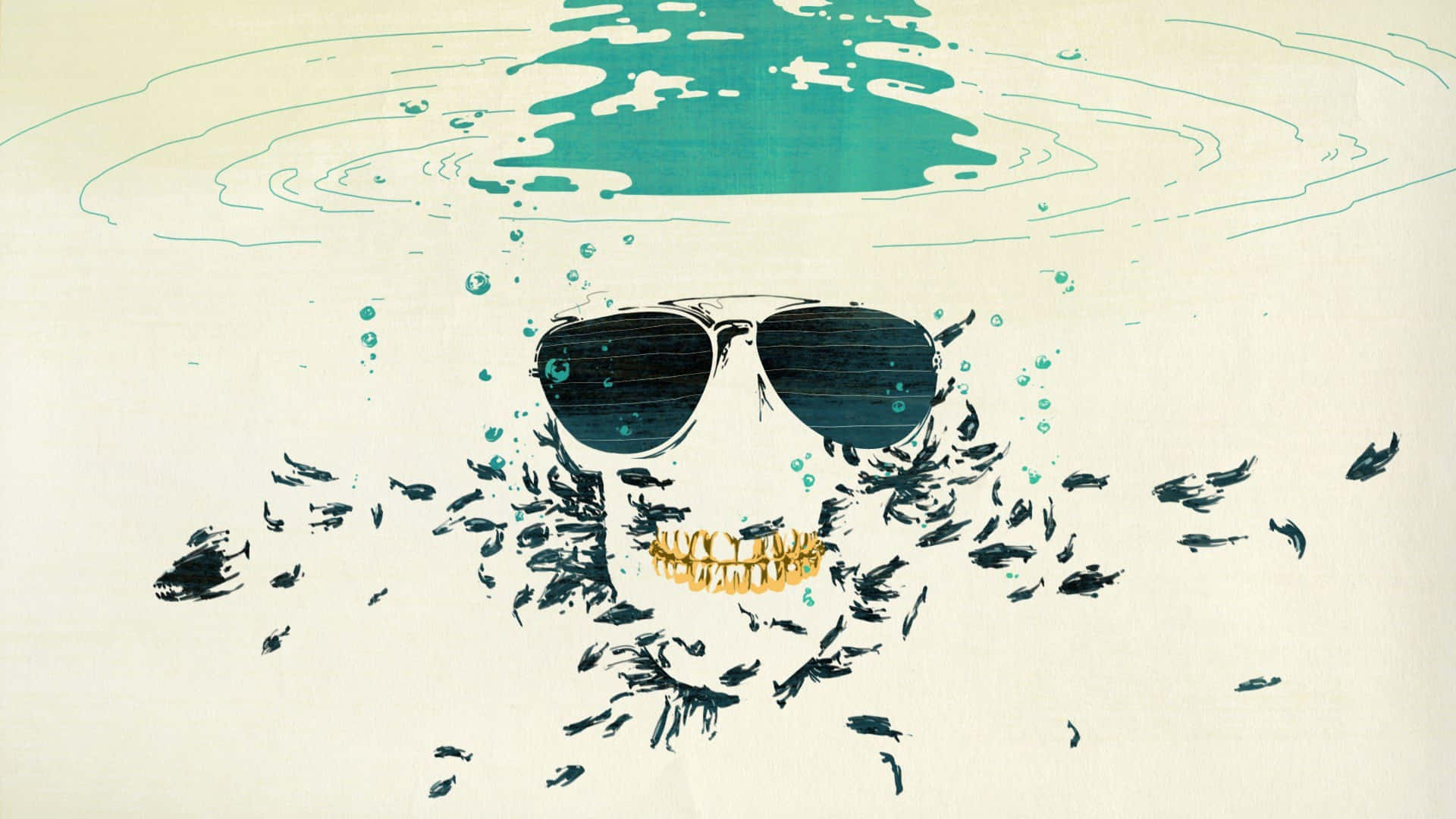 Stylish Skull Artwork Background