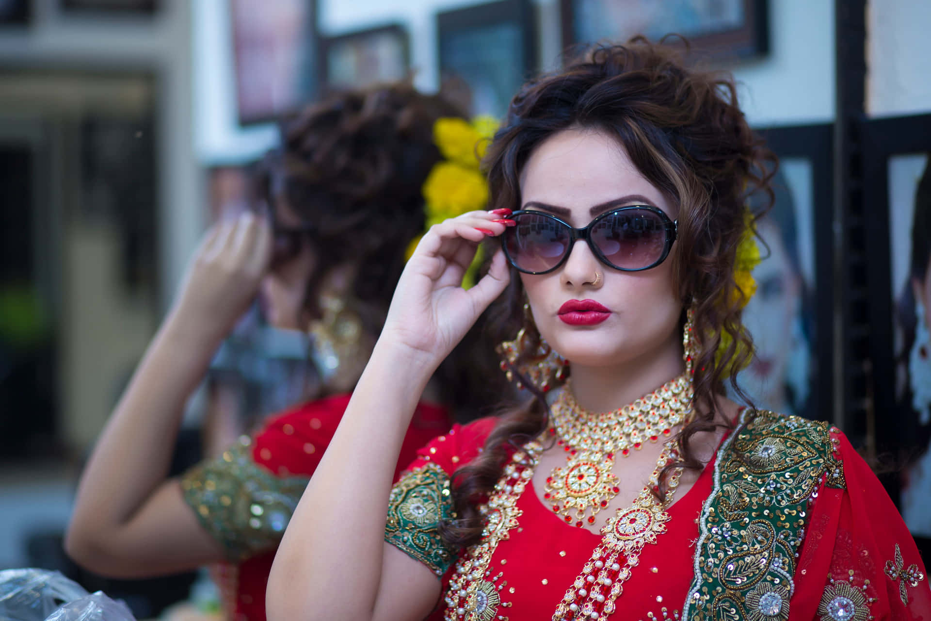 Stylish Sunglasses On A Beach Setting