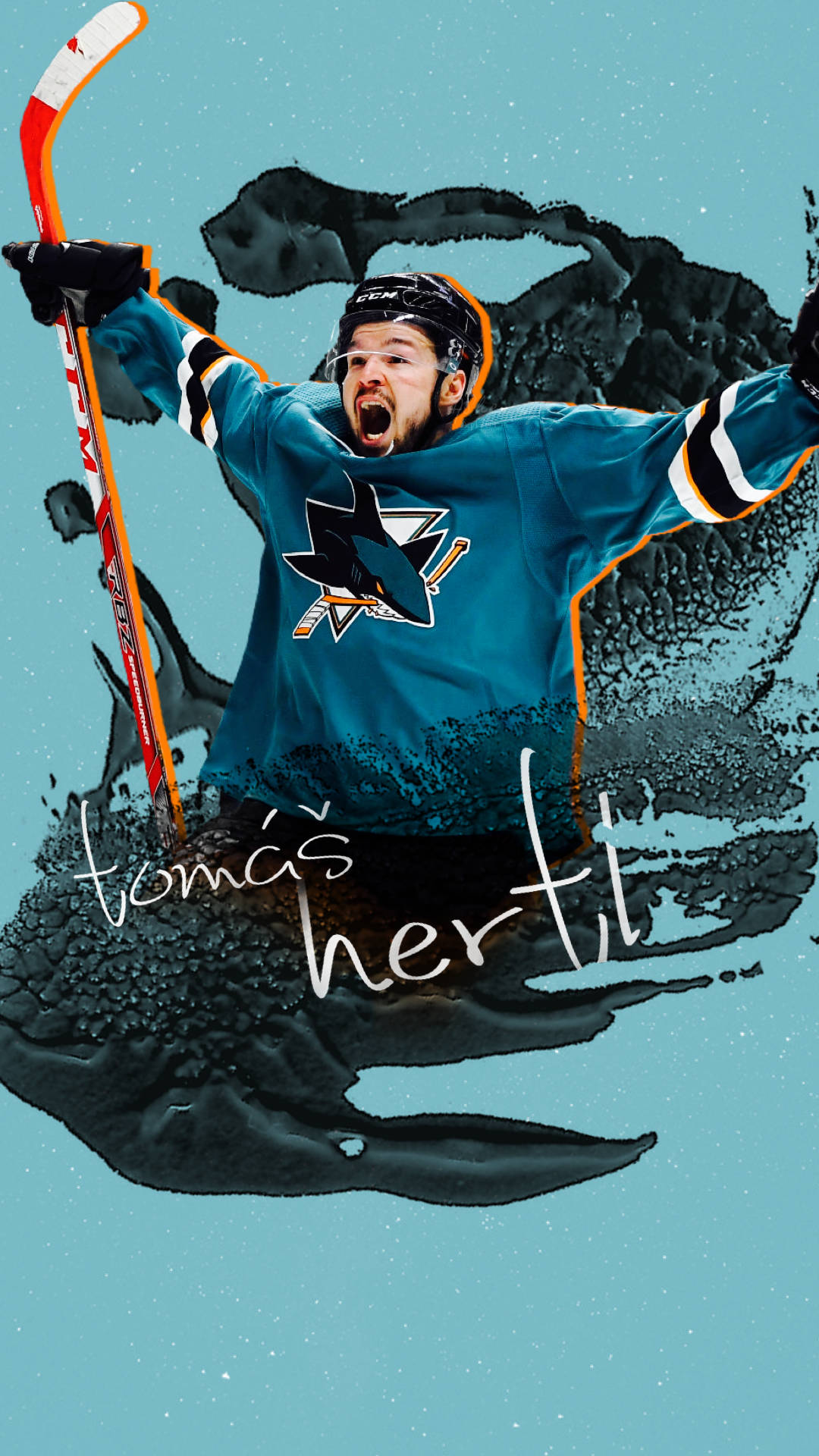 Stylish Tomas Hertl Poster Background