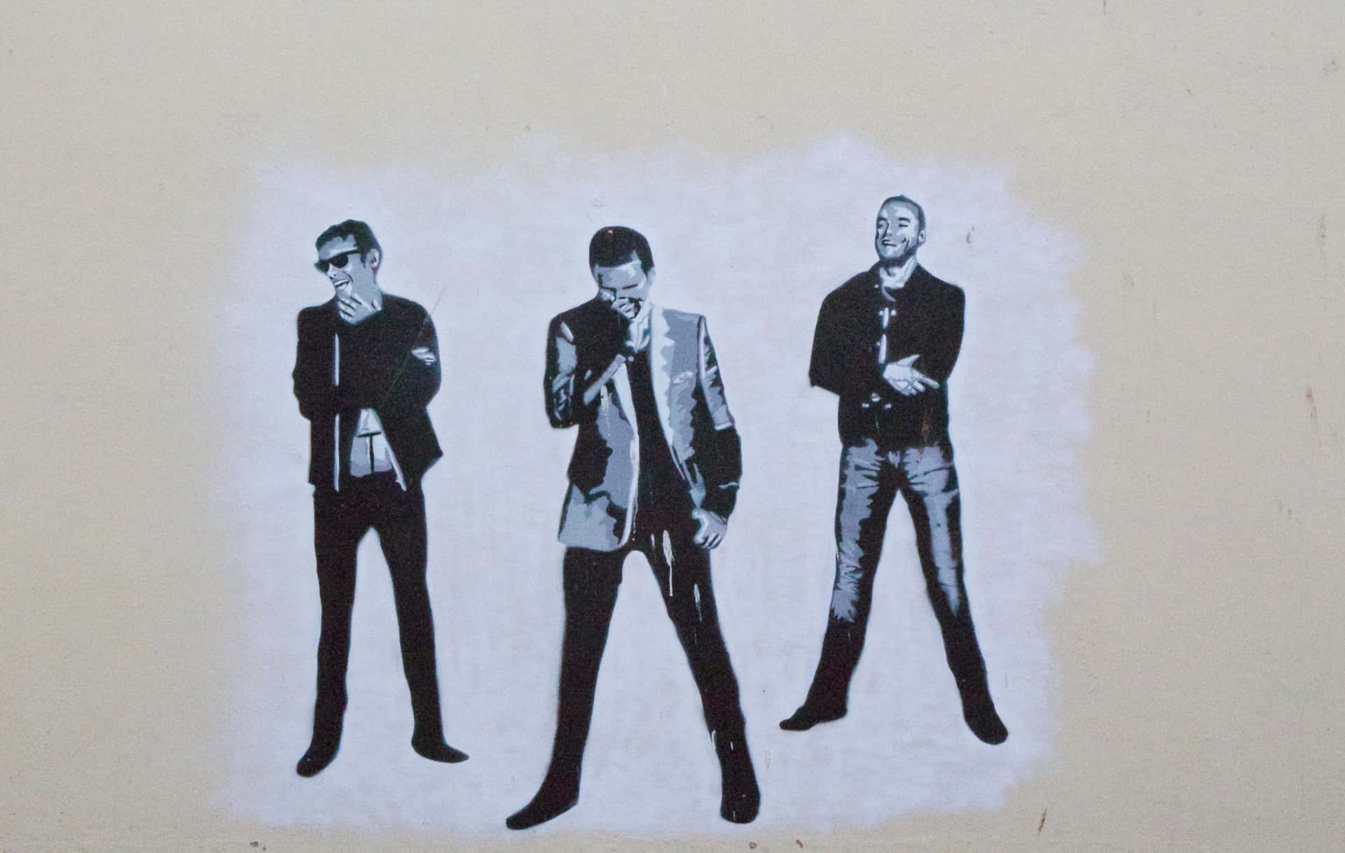 Stylish Trio Street Art Background