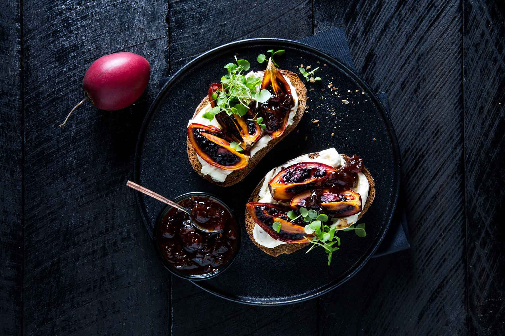 Stylish Tropical Fruit Tamarillo Plating