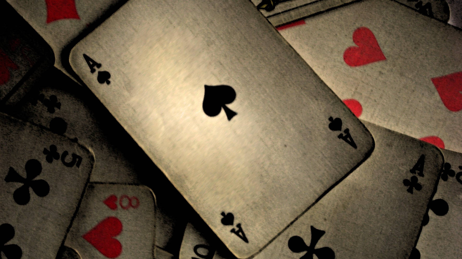 Stylish Vintage Poker Cards Background