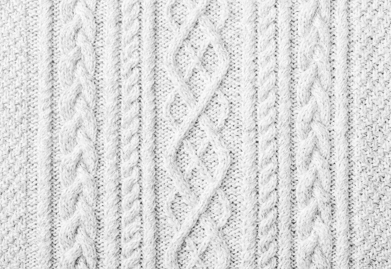 Stylish White Knit Sweater Background
