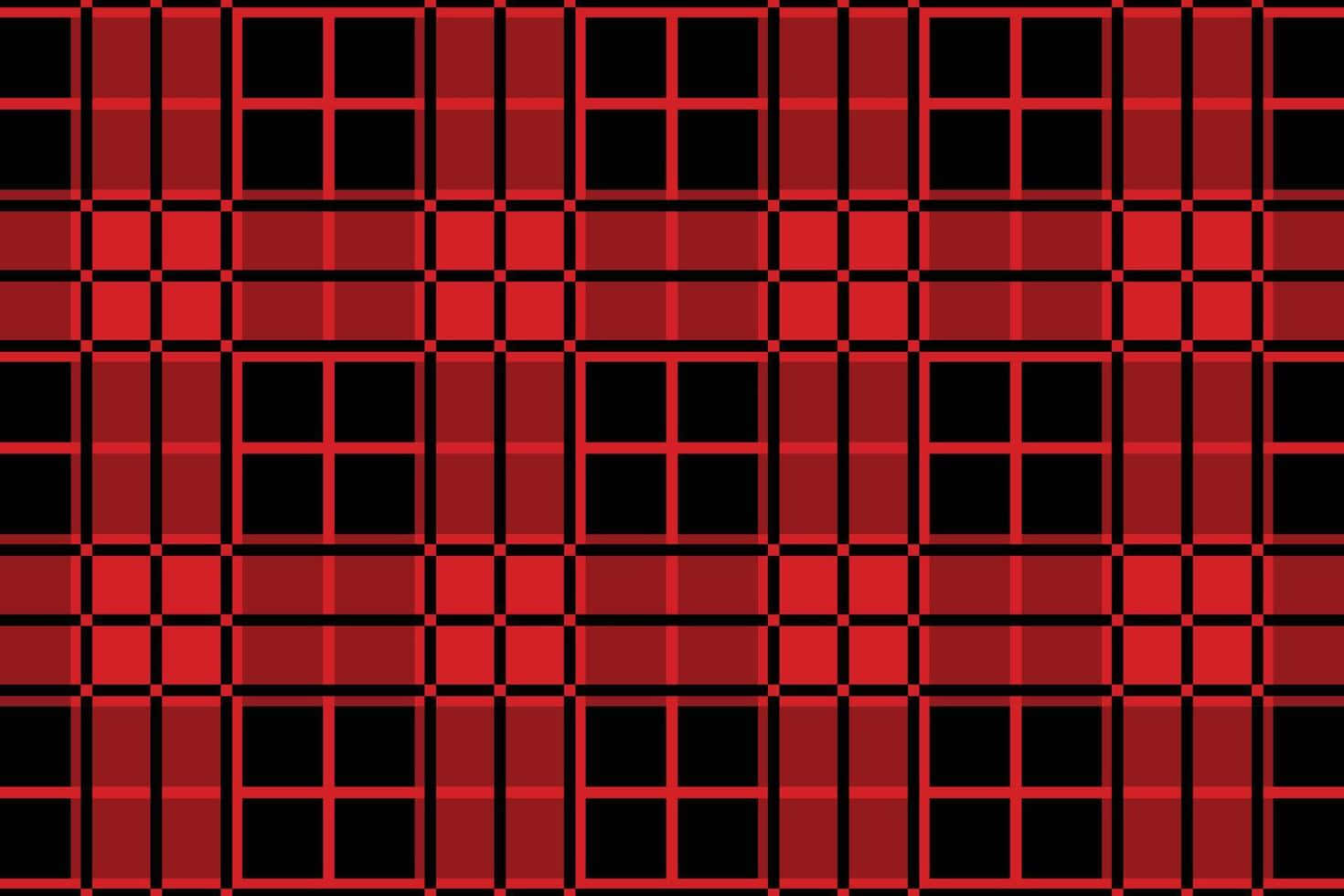 Stylishly Bold Plaid Pattern In Black And Red Background