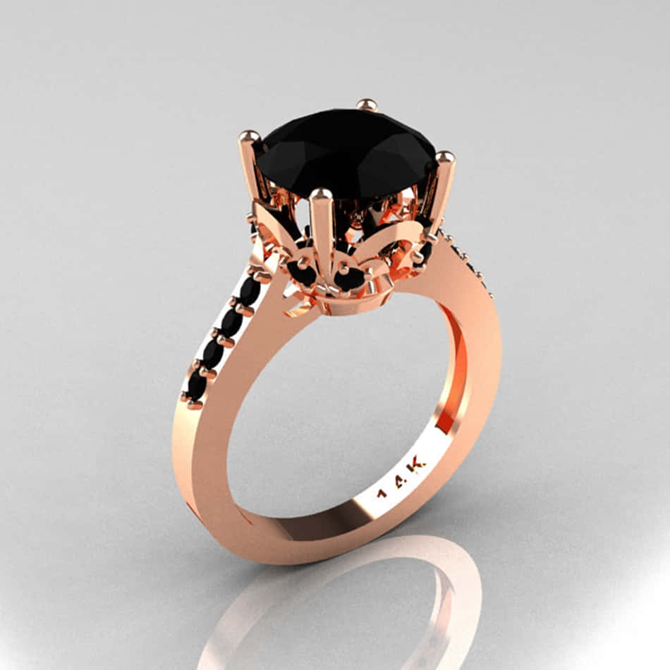 Stylishly Sophisticated Rose Gold & Black Color Scheme Background
