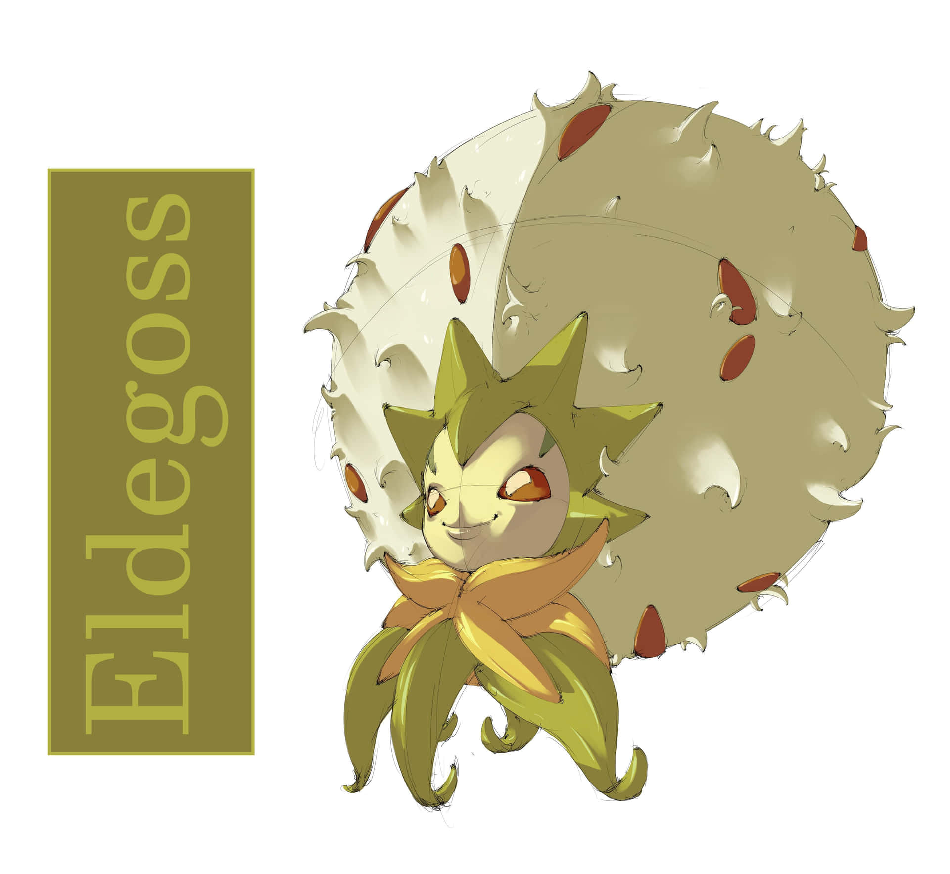 Stylized Eldegoss Art Background