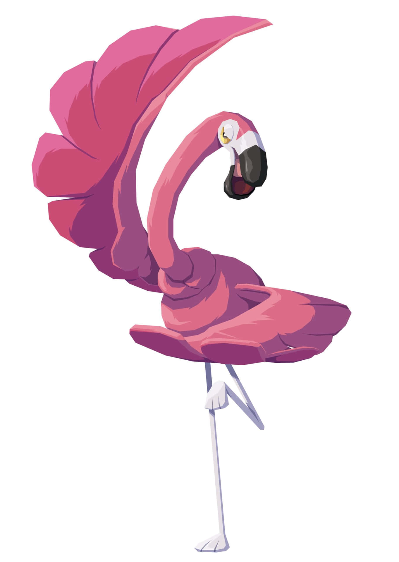 Stylized Flamingo Artwork Background