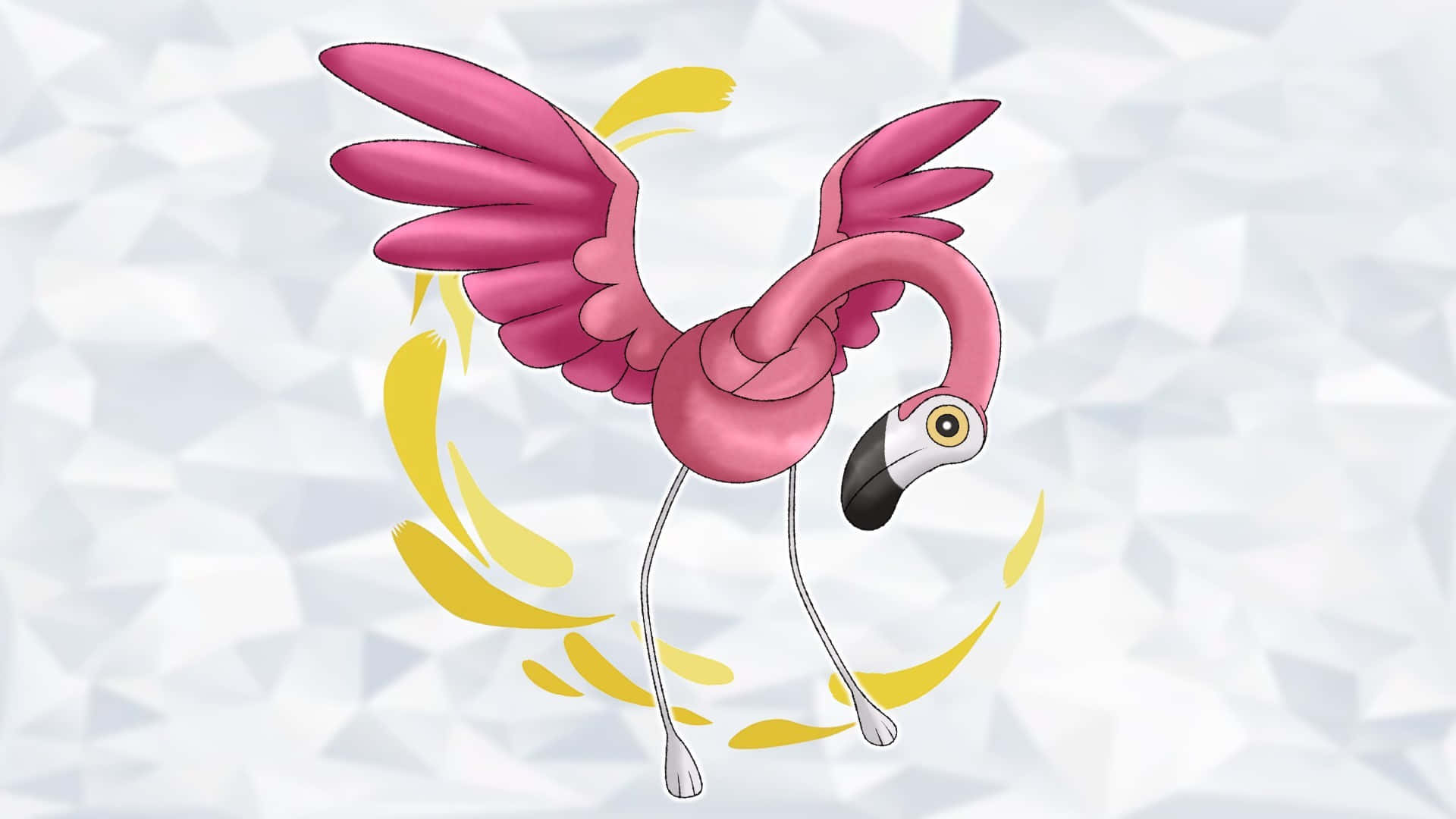 Stylized Flamingo Artwork Background