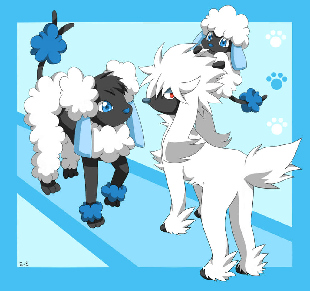 Stylized Furfrou Pair Illustration