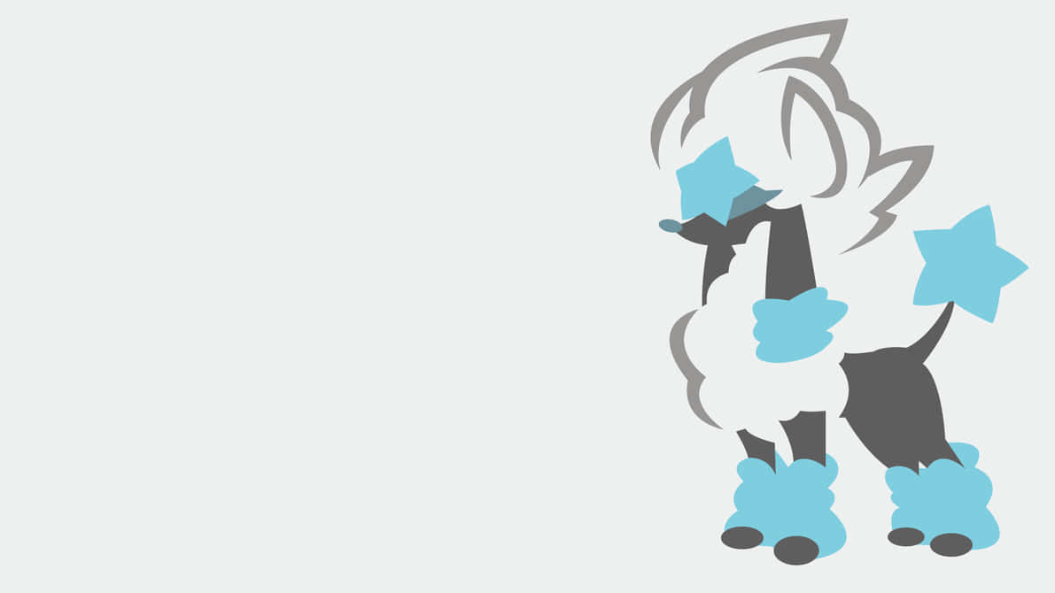 Stylized Furfrou Pokemon Artwork Background