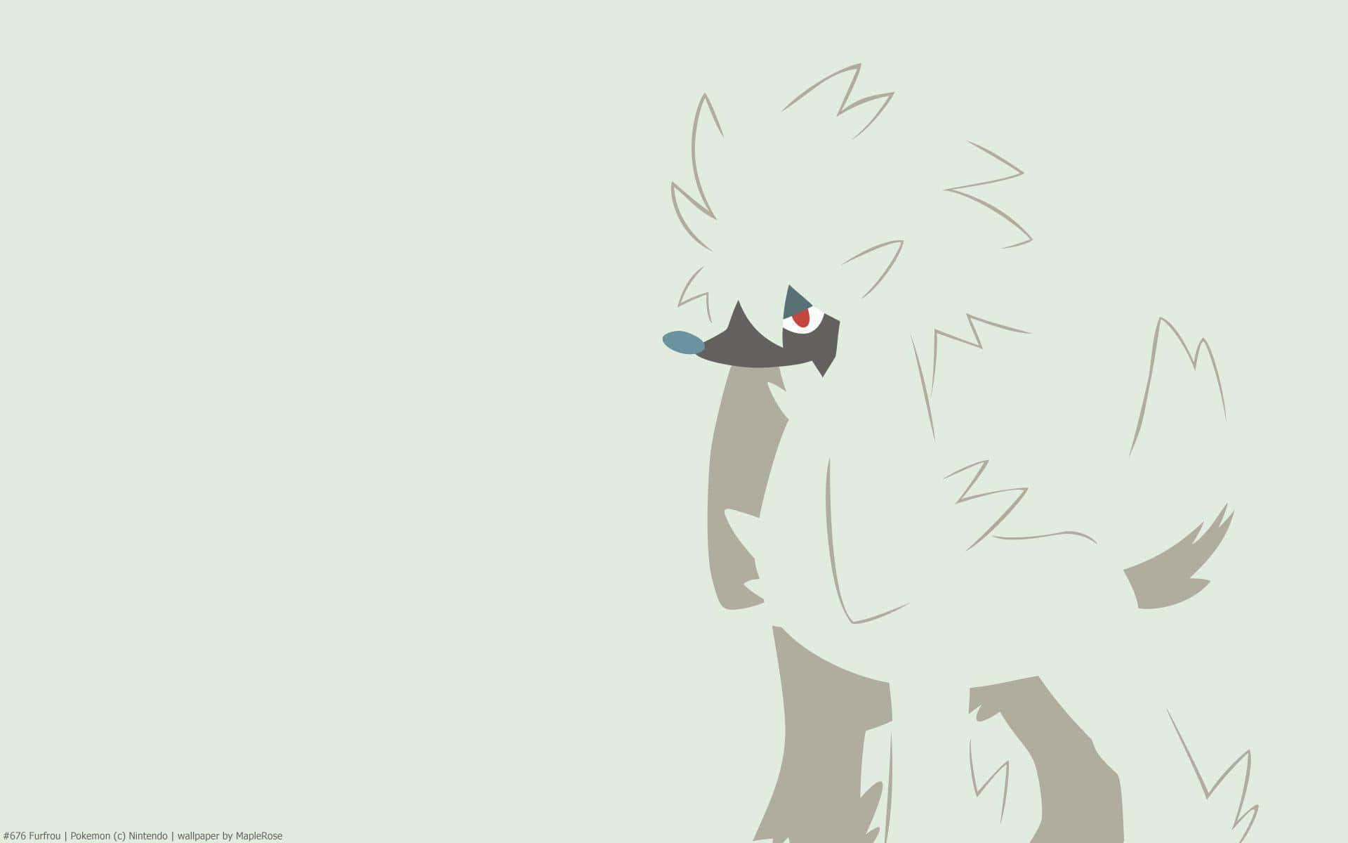 Stylized Furfrou Pokemon Artwork Background