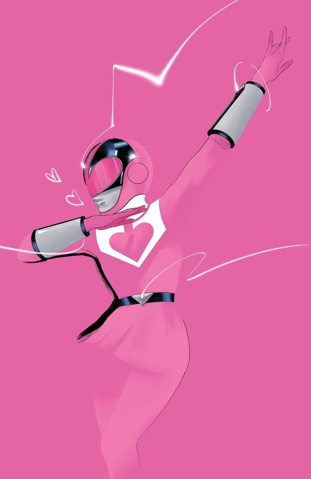 Stylized Pink Ranger Artwork