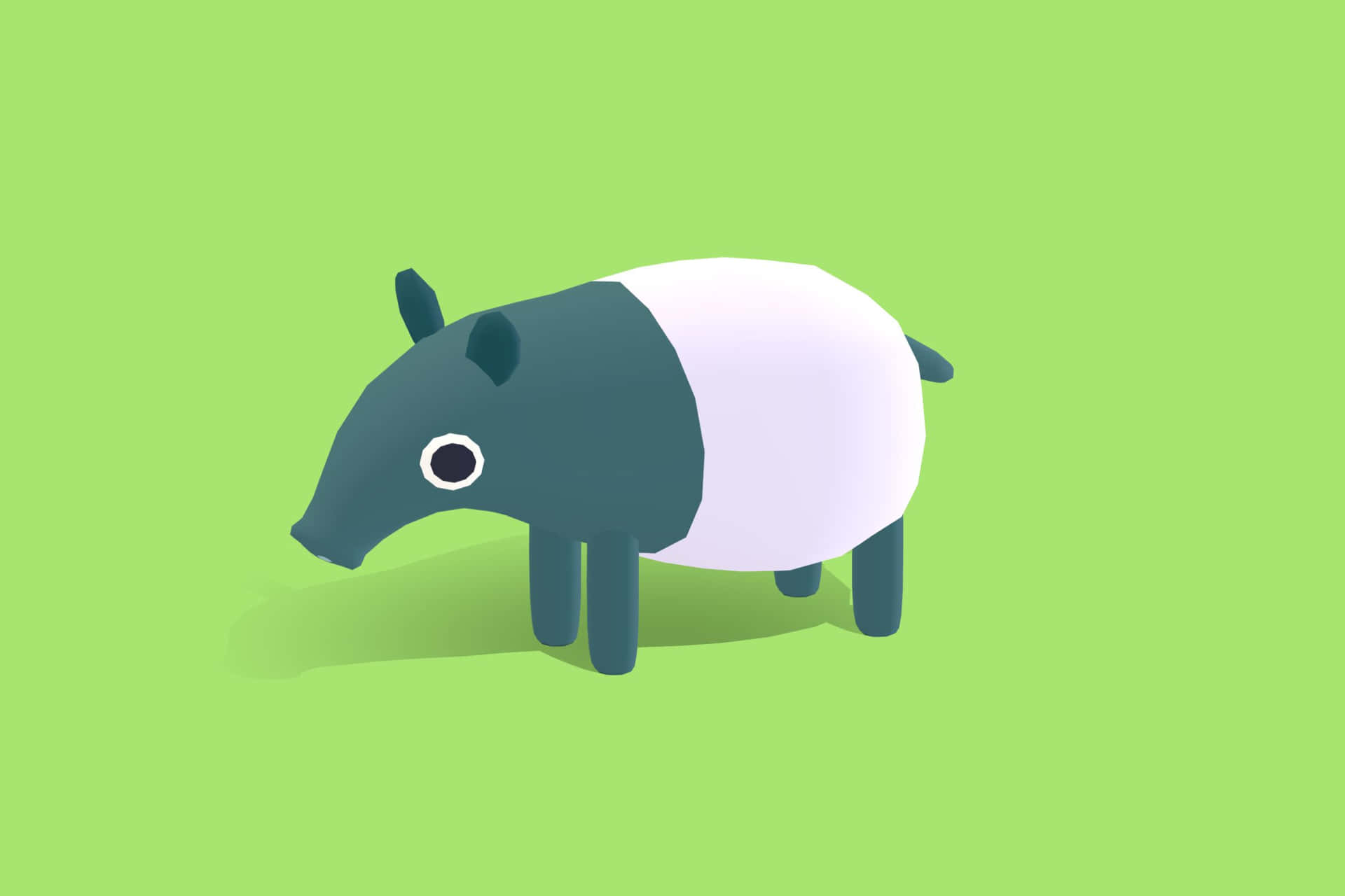 Stylized Tapir Illustration Background