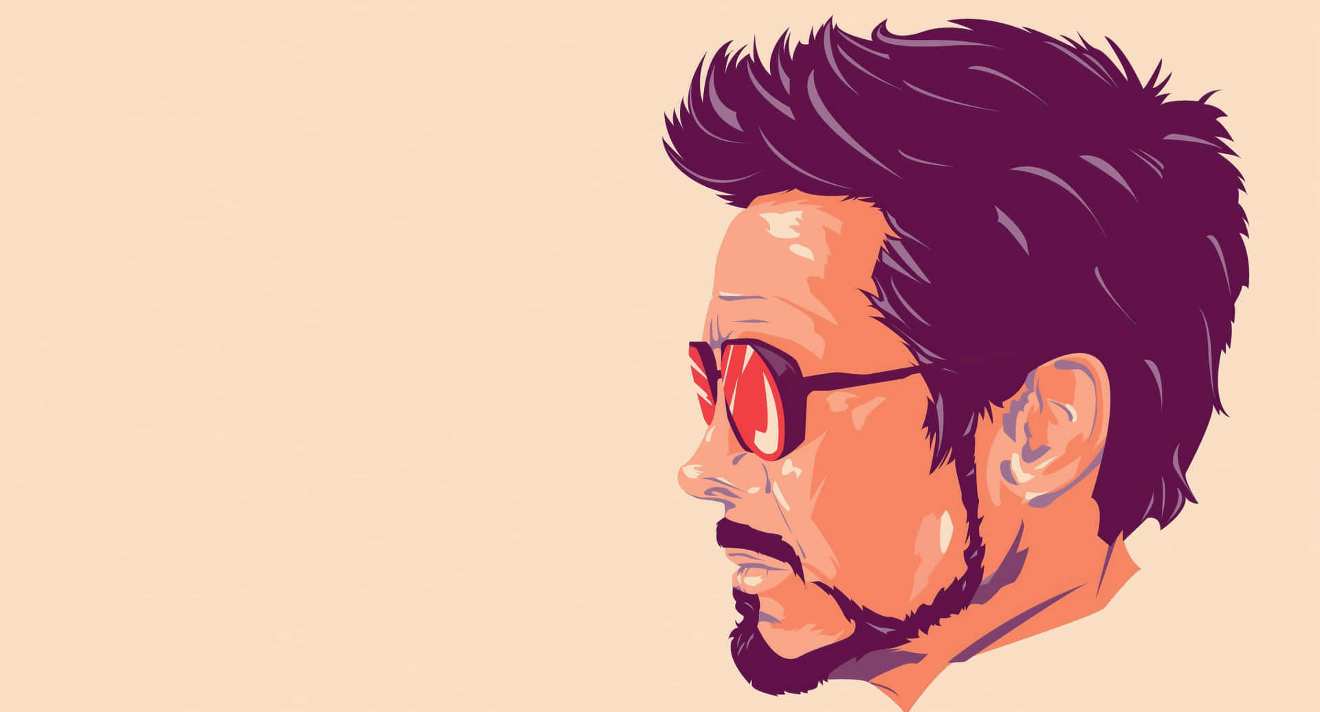 Stylized Tony Stark Profile Illustration Background