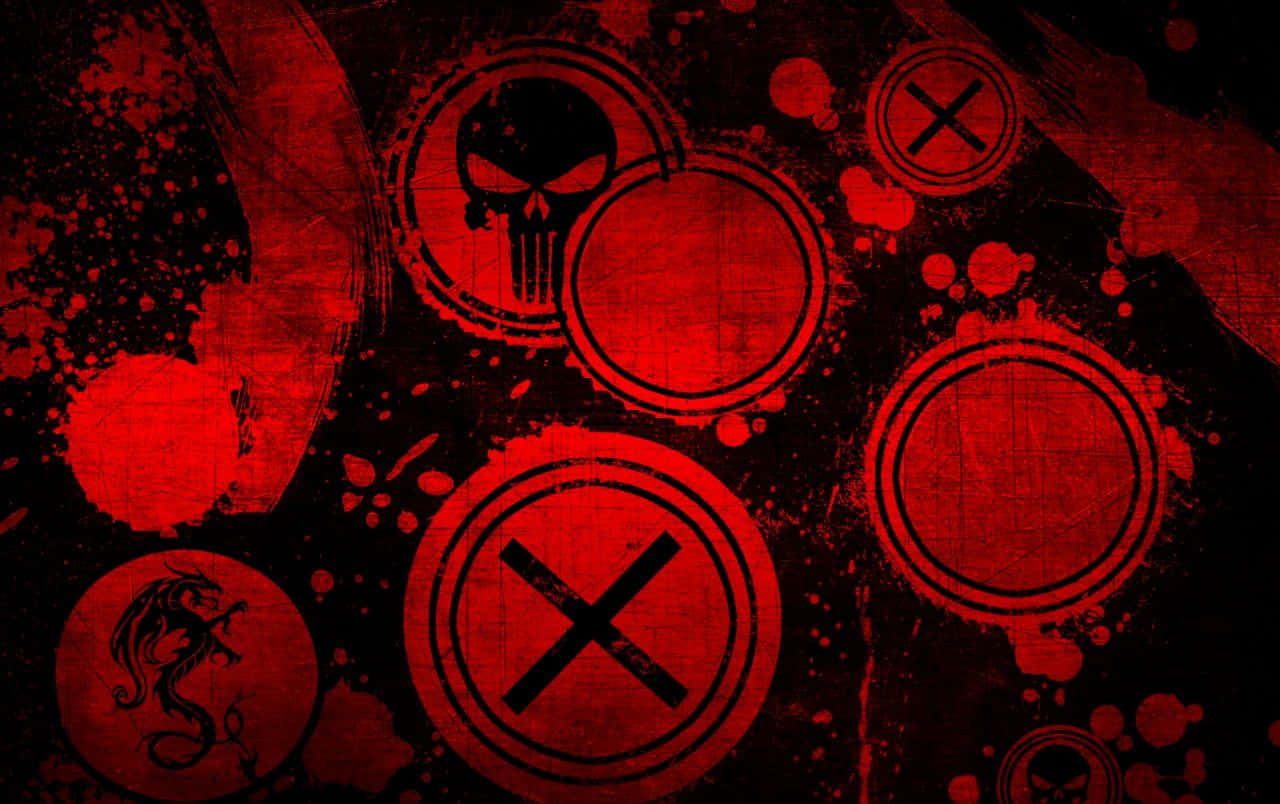 Stylized Urban Red Grunge Background